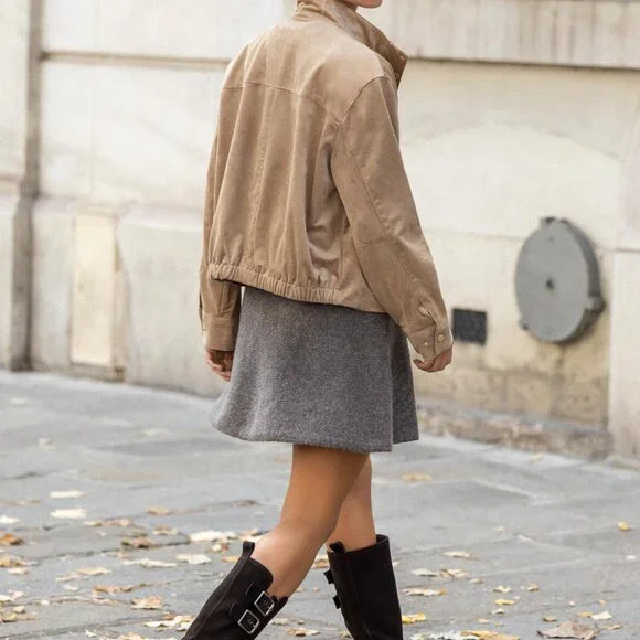 Zara Faux Suede Jacket - Size Small - Picture 10 of 10